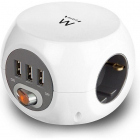 Ewent Stekkerdoos met USB | Ewent | 3 meter (3-voudig, Schakelaar, Wit) EW3953 A010813126 Ewent Stekkerdoos met USB | Ewent | 3 meter (3-voudig, Schakelaar, Wit) EW3953 A010813126