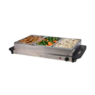 Excellent Warmhoudplaat | Excellent | 3 schalen x 2.4 liter (300W, RVS, Geïntegreerde handgreep) EL7000010 K170106099 - 2