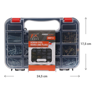 FX Tools Assortimentsdoos met schroeven | Fx Tools | 390 delig (Pluggen, Schroeven, Oogschroeven en Hoekhaken) CR1001430 K170105435 - 4