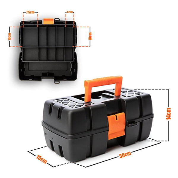 FX Tools Gereedschapskist | FX Tools | 14 x 30 x 15 cm (Afsluitbaar, 2 lades, Kunststof) Y98500070 K170105439 - 7
