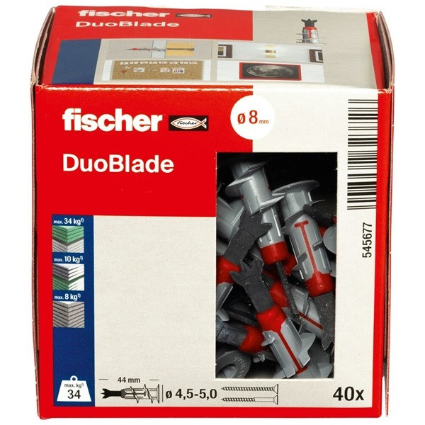 Fischer Gipsplaatplug | Fischer DuoBlade | 40 stuks (Kruiskop Pozidriv) 545677 K100702743 - 1