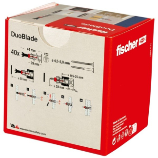 Fischer Gipsplaatplug | Fischer DuoBlade | 40 stuks (Kruiskop Pozidriv) 545677 K100702743 - 2