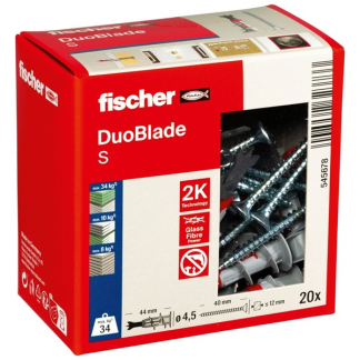 Fischer Gipsplaatplug met schroef | Fischer DuoBlade | 20 stuks (Kruiskop Pozidriv) 545678 K100702744 - 