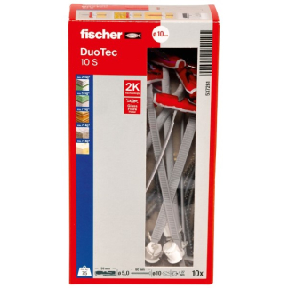 Fischer Hollewandplug met schroef | Fischer DuoTec | 10 stuks (10, PZ2) 537261 K100702750 - 