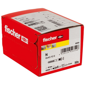 Fischer Slagplug met schroef | Fischer | 50 stuks (6x40/10, PZ2) 50354 K100702753 - 