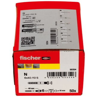 Fischer Slagplug met schroef | Fischer | 50 stuks (6x40/10, PZ2) 50354 K100702753 - 