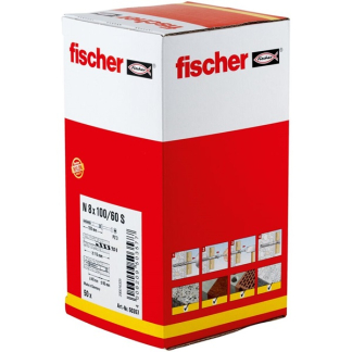 Fischer Slagplug met schroef | Fischer | 50 stuks (8x100/60, PZ3) 50357 K100702758 - 