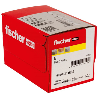 Fischer Slagplug met schroef | Fischer | 50 stuks (8x80/40, PZ3) 50358 K100702757 - 