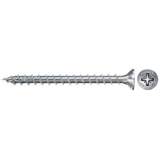 Fischer Spaanplaatschroef | Fischer | 4.5x40 | 200 stuks (Kruiskop Pozidriv, Blauw verzinkt, Voldraad) 670300 K100702777