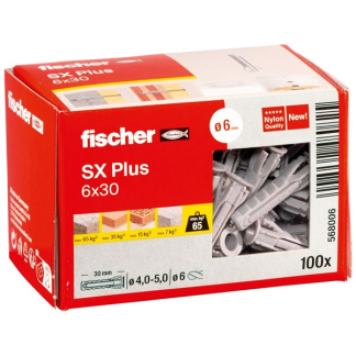 Fischer Spreidplug | Fischer | 100 stuks (6x30) 568006 K100702760 - 