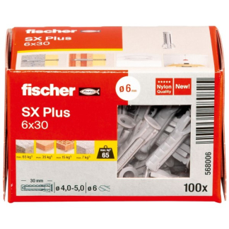 Fischer Spreidplug | Fischer | 100 stuks (6x30) 568006 K100702760 - 