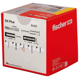Fischer Spreidplug | Fischer | 100 stuks (8x40) 568008 K100702761 - 3