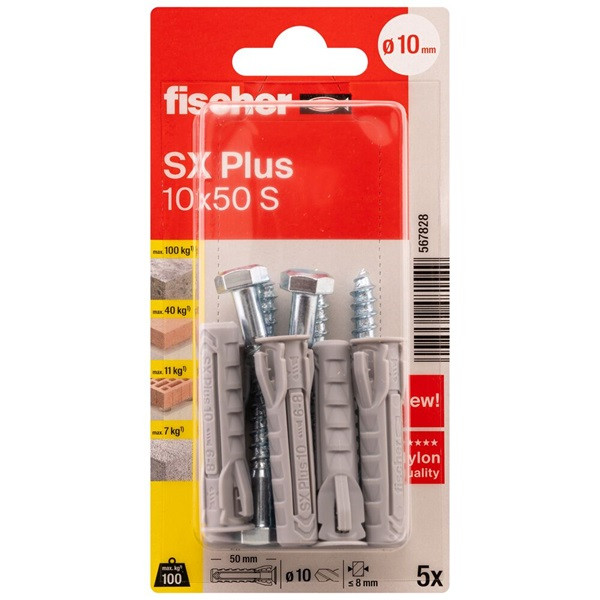 Fischer Spreidplug met zeskantschroef | Fischer | 5 stuks (6x30) 567828 K100702767 - 1