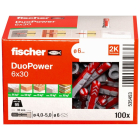 Fischer Universele plug | Fischer DuoPower | 100 stuks (6x30) 535453 K100702722 - 2