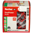 Fischer Universele plug | Fischer DuoPower | 100 stuks (8x40) 535455 K100702723 - 2