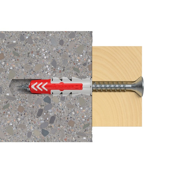 Fischer Universele plug met schroef | Fischer DuoPower | 12 stuks (6x30, PZ2) 534997 K100702734 - 5