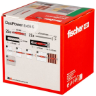Fischer Universele plug met schroef | Fischer DuoPower | 25 stuks (8x65, PZ2) 538256 K100702728 - 3