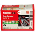 Fischer Universele plug met schroef | Fischer DuoPower | 50 stuks (6x30, PZ2) 535459 K100702725 - 2