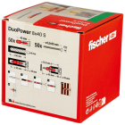 Fischer Universele plug met schroef | Fischer DuoPower | 50 stuks (8x40, PZ2) 535460 K100702727 - 3