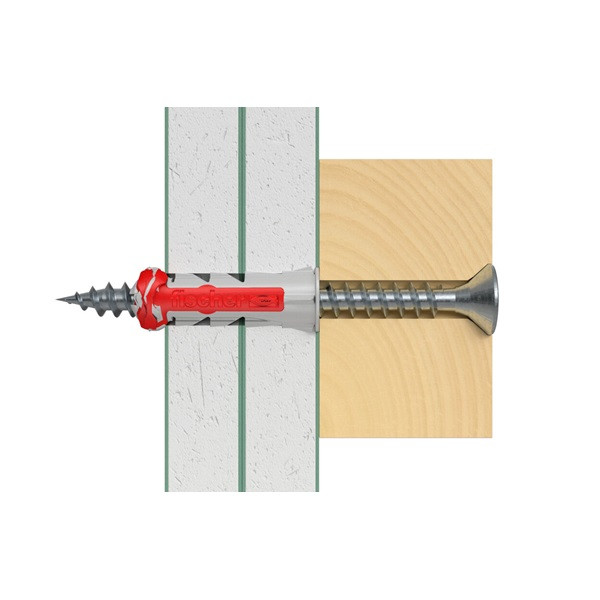 Fischer Universele plug met schroef | Fischer DuoPower | 50 stuks (8x40, PZ2) 535460 K100702727 - 7