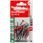 Universele plug met schroef | Fischer DuoPower | 8 stuks (8x40, PZ2)