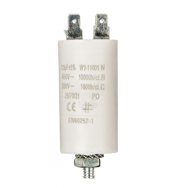 Fixapart Condensator - Aanloop - 1.5 μF (Max. 450V, Aarde) W1-11001N K010809002 - 1