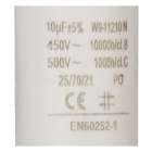 Fixapart Condensator - Aanloop - 10.0 μF (Max. 450V, Met kabel) W9-11210N K010809034 - 3