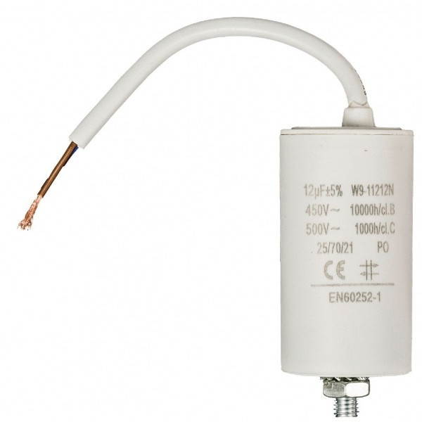 Fixapart Condensator - Aanloop - 12.0 μF (Max. 450V, Met kabel) W9-11212N K010809035 - 1