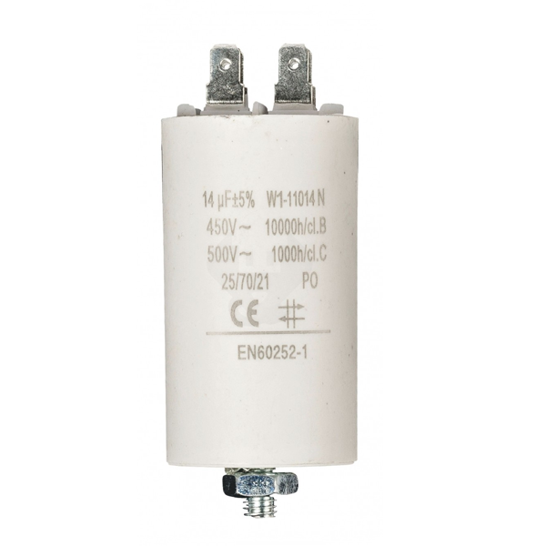 Fixapart Condensator - Aanloop - 14.0 μF (Max. 450V, Aarde) W1-11014N K010809012 - 1