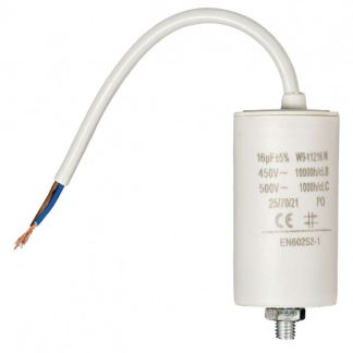 Fixapart Condensator - Aanloop - 16.0 μF (Max. 450V, Met kabel) W9-11216N K010809036 - 1