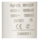 Fixapart Condensator - Aanloop - 16.0 μF (Max. 450V, Met kabel) W9-11216N K010809036 - 3