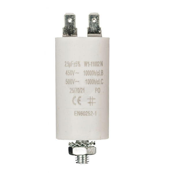 Fixapart Condensator - Aanloop - 2.5 μF (Max. 450V, Aarde) W1-11002N K010809003 - 1
