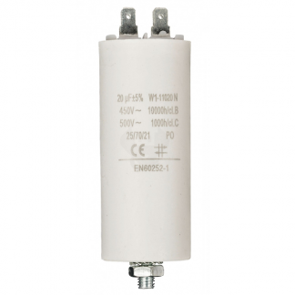 Fixapart Condensator - Aanloop - 20.0 μF (Max. 450V, Aarde) W1-11020N K010809016 - 1