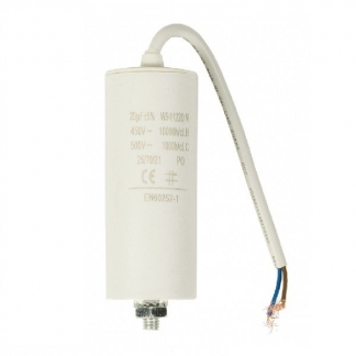 Fixapart Condensator - Aanloop - 20.0 μF (Max. 450V, Met kabel) W9-11220N K010809037 - 1