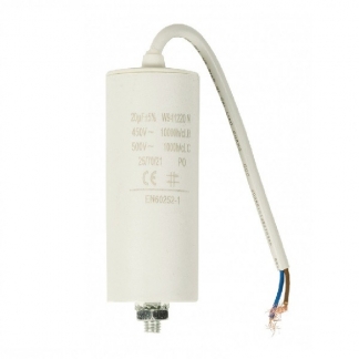 Fixapart Condensator - Aanloop - 20.0 μF (Max. 450V, Met kabel) W9-11220N K010809037 - 