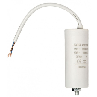 Fixapart Condensator - Aanloop - 25.0 μF (Max. 450V, Met kabel) W9-11225N K010809038 - 1