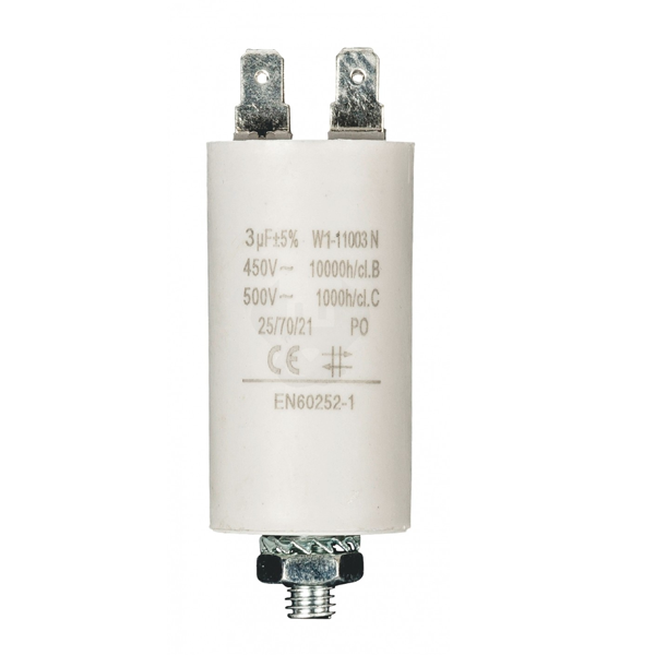 Fixapart Condensator - Aanloop - 3.0 μF (Max. 450V, Aarde) W1-11003N K010809004 - 1
