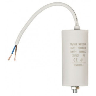 Fixapart Condensator - Aanloop - 30.0 μF (Max. 450V, Met kabel) W9-11230N K010809039 - 