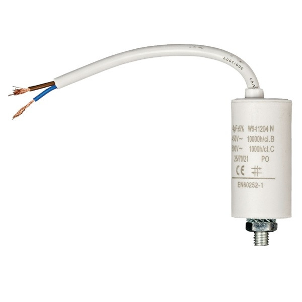 Fixapart Condensator - Aanloop - 4.0 μF (Max. 450V, Met kabel) W9-11204N K010809032 - 1