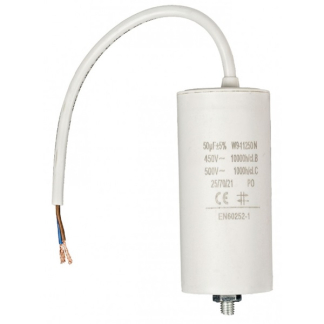 Fixapart Condensator - Aanloop - 50.0 μF (Max. 450V, Met kabel) W9-11250N K010809041 - 1