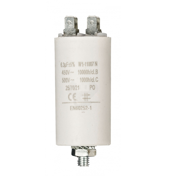 Fixapart Condensator - Aanloop - 6.3 μF (Max. 450V, Aarde) W1-11007N K010809008 - 1