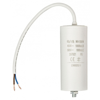 Fixapart Condensator - Aanloop - 60.0 μF (Max. 450V, Met kabel) W9-11260N K010809042 - 