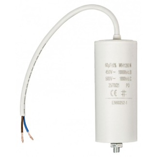 Fixapart Condensator - Aanloop - 60.0 μF (Max. 450V, Met kabel) W9-11260N K010809042 - 1