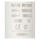 Fixapart Condensator - Aanloop - 60.0 μF (Max. 450V, Met kabel) W9-11260N K010809042 - 3