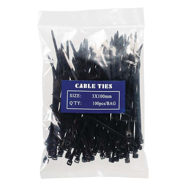 Fixapart Tie wrap | Fixapart | 100 x 2.5 mm (100 stuks, Zwart) CTS03-BLACK K090200004 - 2