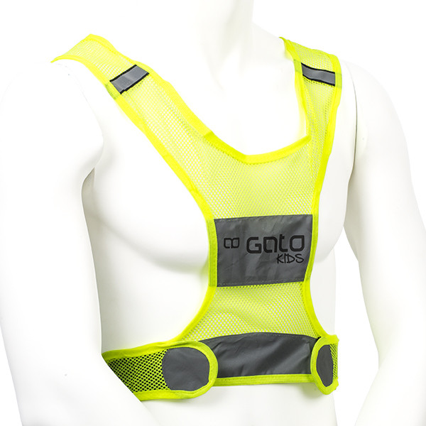 GATO Veiligheidsvest | GATO | Kids x-vest (Maat S, Reflecterend, Neon geel) KV1538 K170404571 - 2