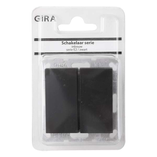 GIRA Serieschakelaar | Gira | E2 (Inbouw, Zwart) 50219 54.092.02 K180106602 - 4