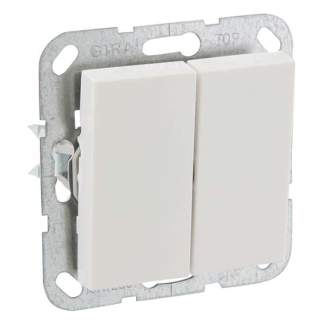 GIRA Serieschakelaar | Gira | S55 (Inbouw, Wit) 50375 5409102 K180105011 - 3