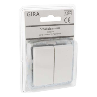 GIRA Serieschakelaar | Gira | S55 (Inbouw, Wit) 50375 5409102 K180105011 - 6
