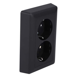 GIRA Stopcontact | Gira | E2 (Inbouw, Randaarde, Zwart) 50202 66.053.50 K180106620 - 2